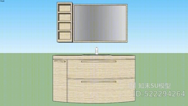 浴室洗涤镜水龙头架SU模型下载【ID:522294264】
