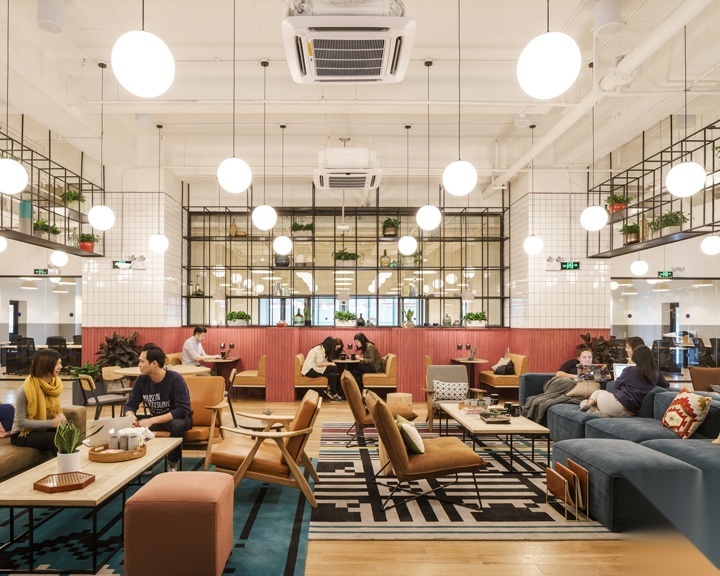 [上海]Wework威海路联合办公空间全套工程cad施工图下载【ID:160706120】