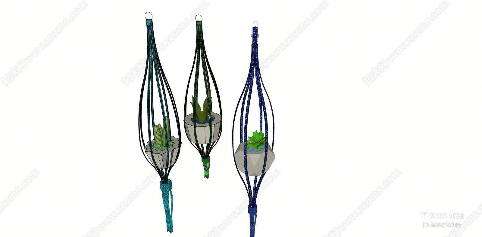 现代花草SU模型草图