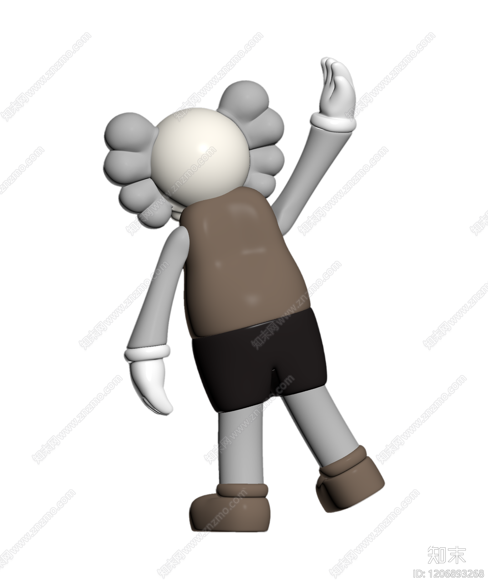 KAWS雕塑人物3D模型下载【ID:1206893268】