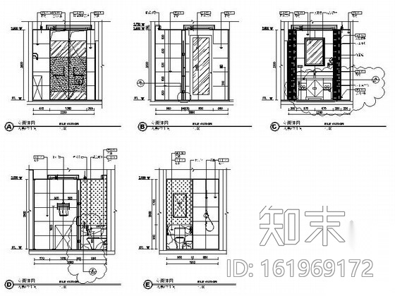 [山东]某奢华五星级大酒店客房区施工图cad施工图下载【ID:161969172】