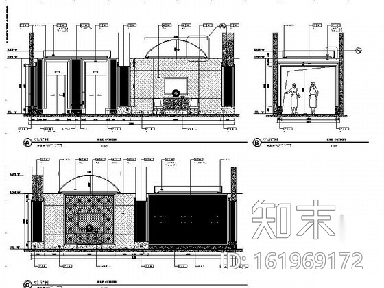 [山东]某奢华五星级大酒店客房区施工图cad施工图下载【ID:161969172】