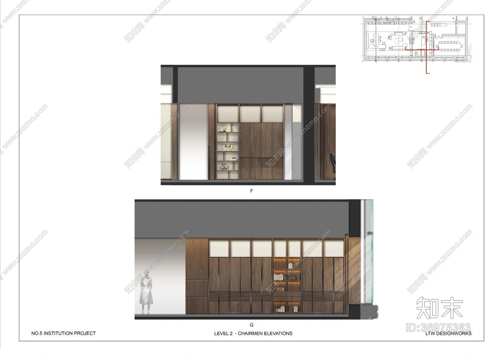 LTW-北京5号院机构项目设计方案+平面图纸施工图下载【ID:36975363】