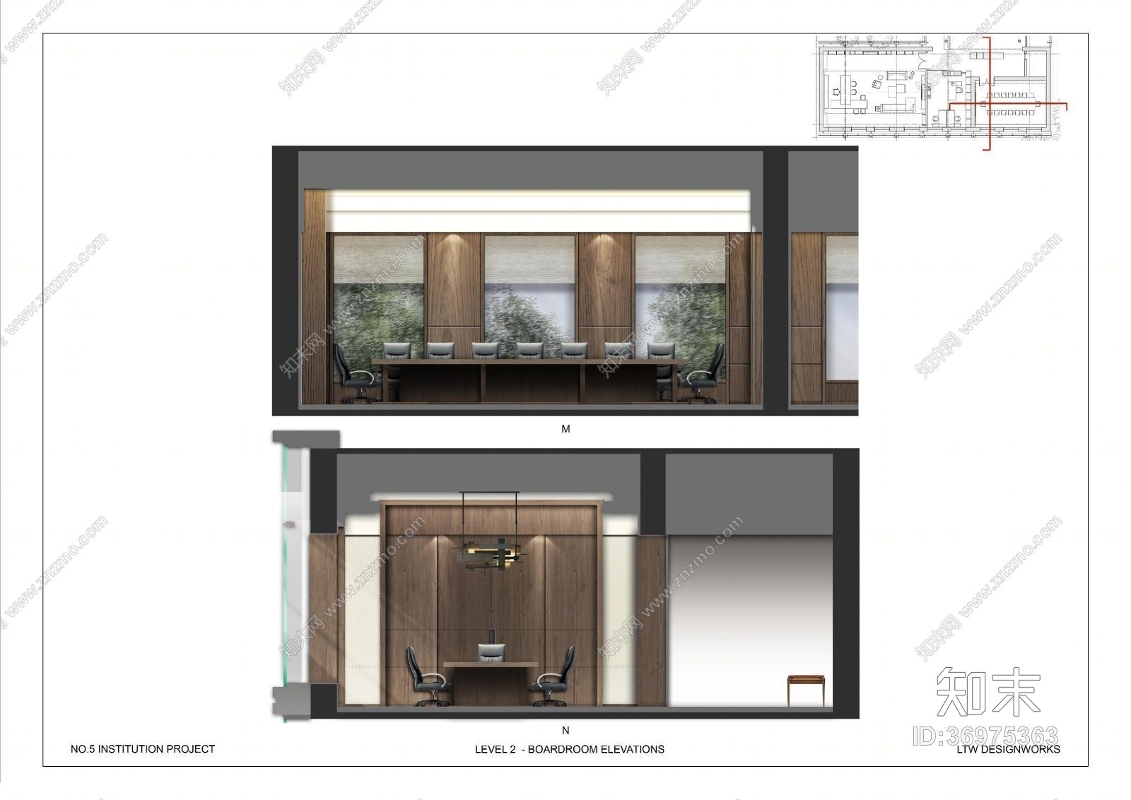 LTW-北京5号院机构项目设计方案+平面图纸施工图下载【ID:36975363】