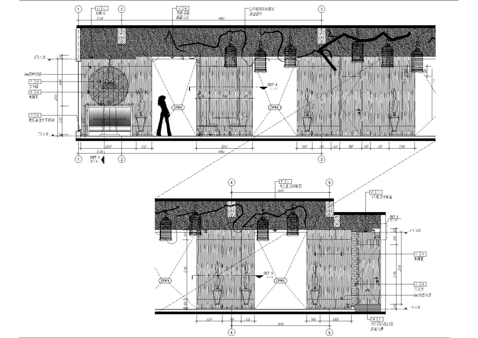 [郑州]兰州某拉面餐厅施工图_效果图施工图下载【ID:160713158】