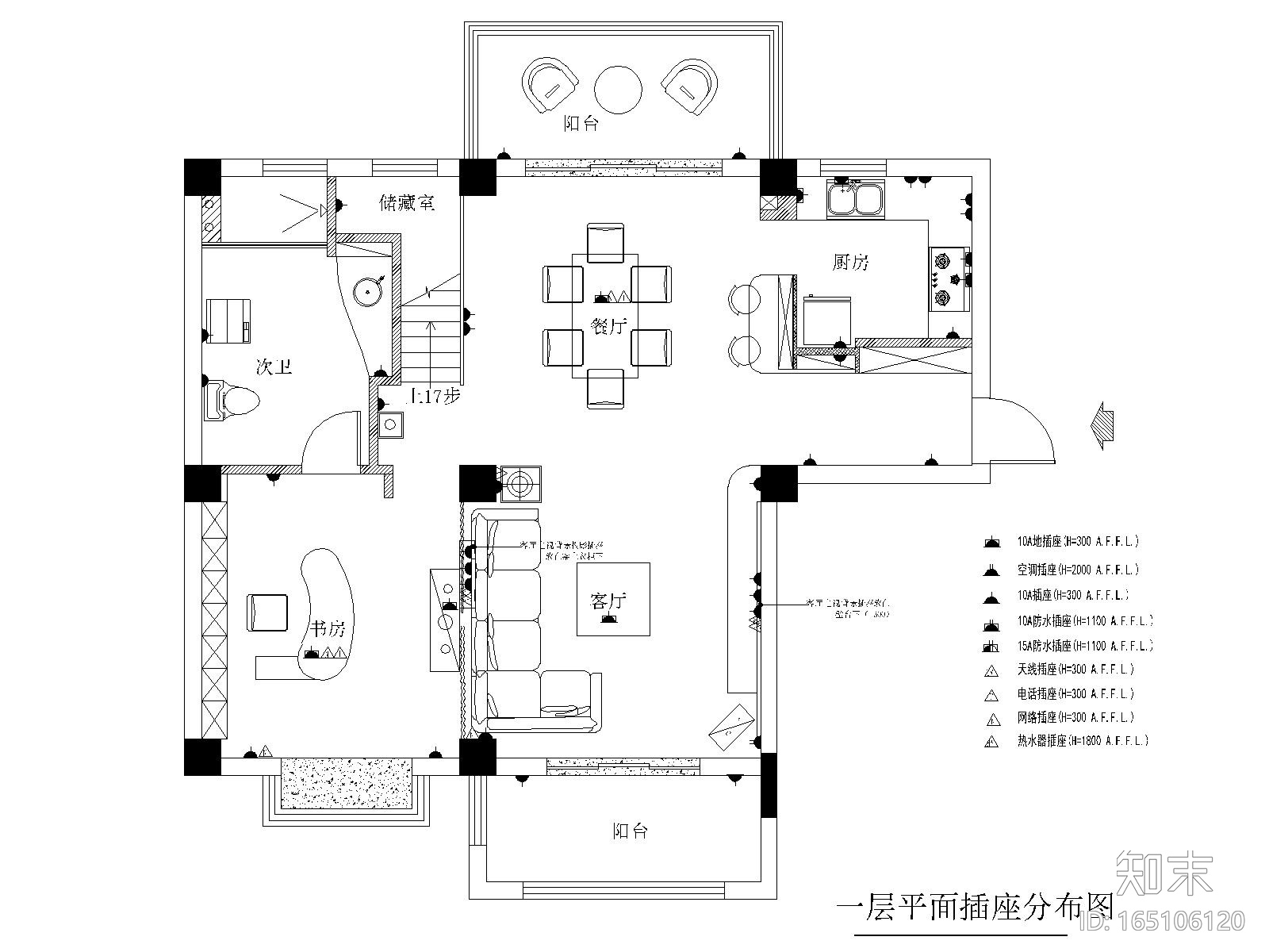 苏州180平现代风格复式装修施工图+效果图施工图下载【ID:165106120】