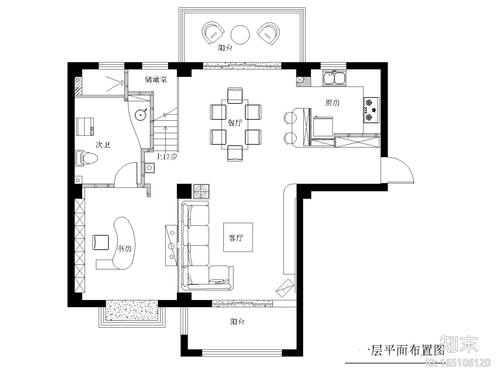 苏州180平现代风格复式装修施工图+效果图施工图下载【ID:165106120】