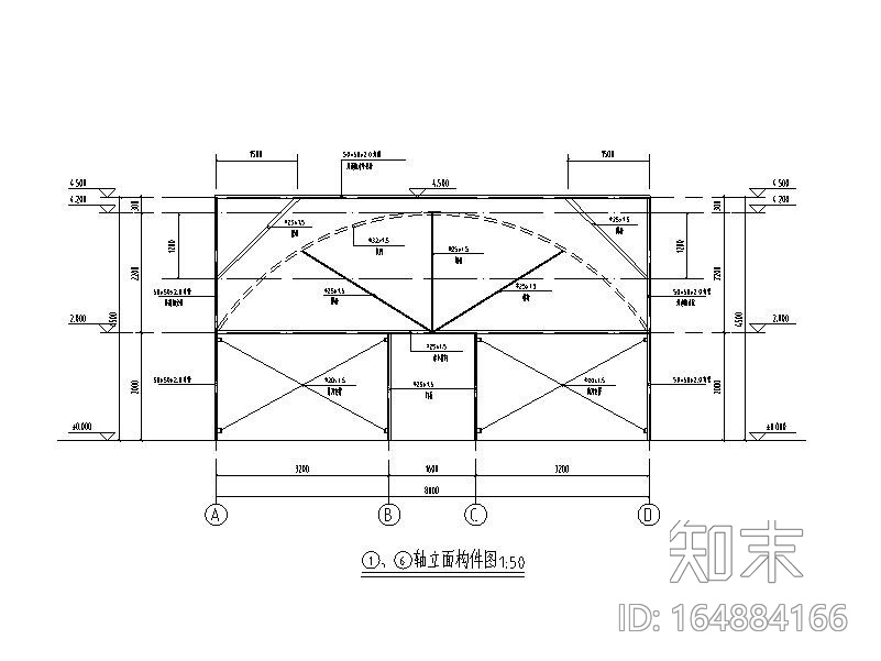 食用菌钢架大棚结构施工图2018(含建筑电气)cad施工图下载【ID:164884166】