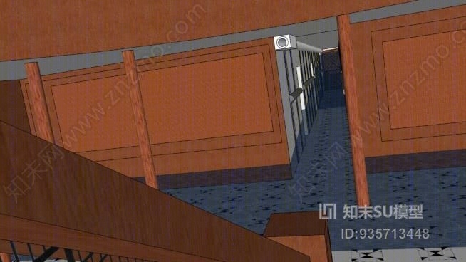泰坦尼克号的沉没（从内部看）SU模型下载【ID:935713448】