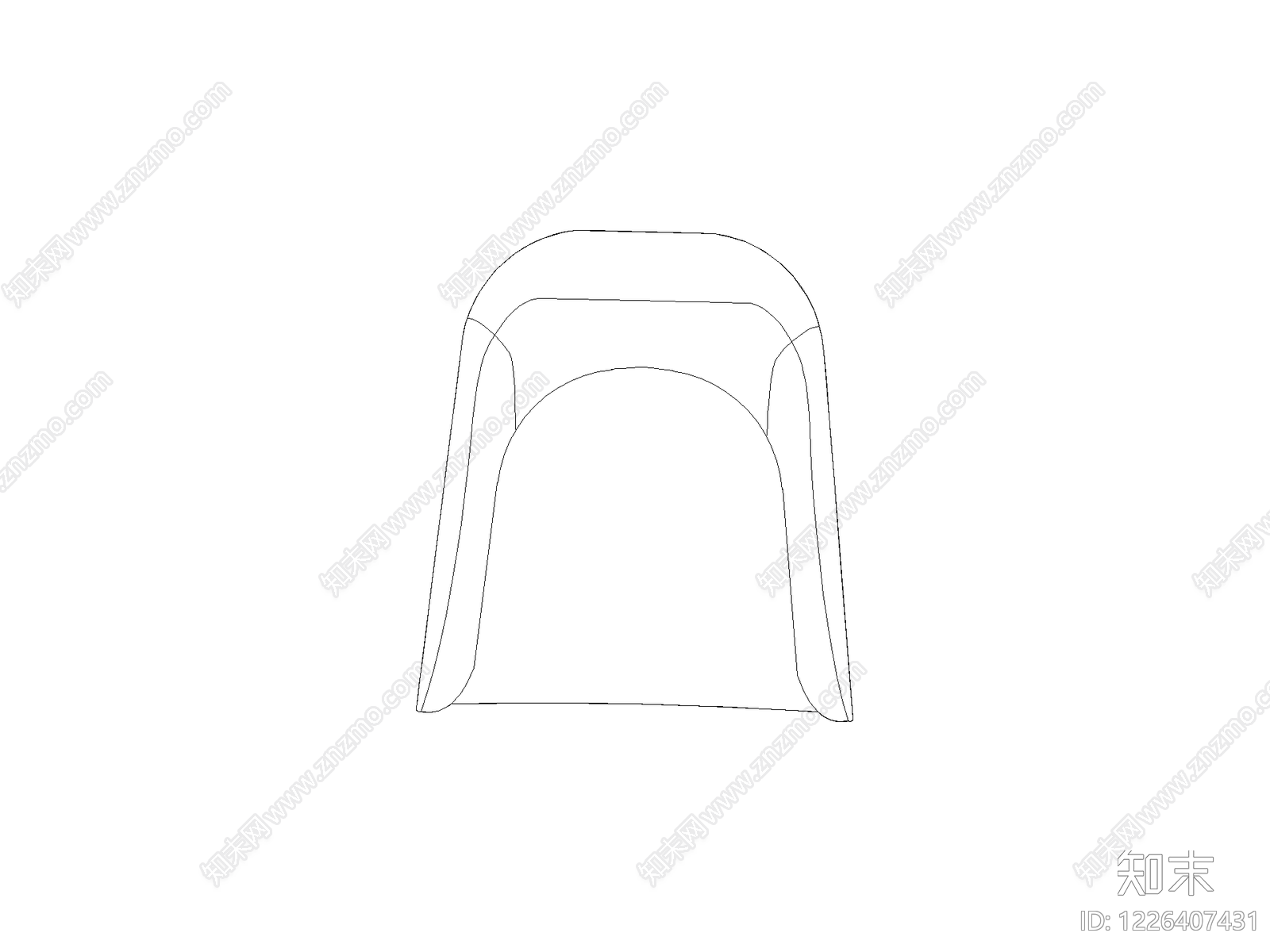 椅子cad施工图下载【ID:1226407431】