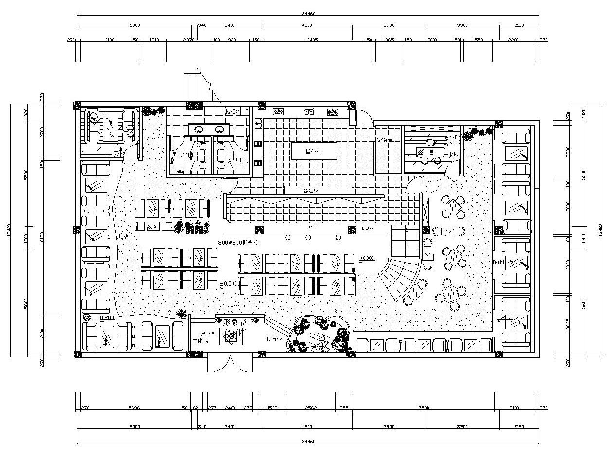 现代极简风格西餐厅装修全套CAD施工图（附效果图）施工图下载【ID:160423120】