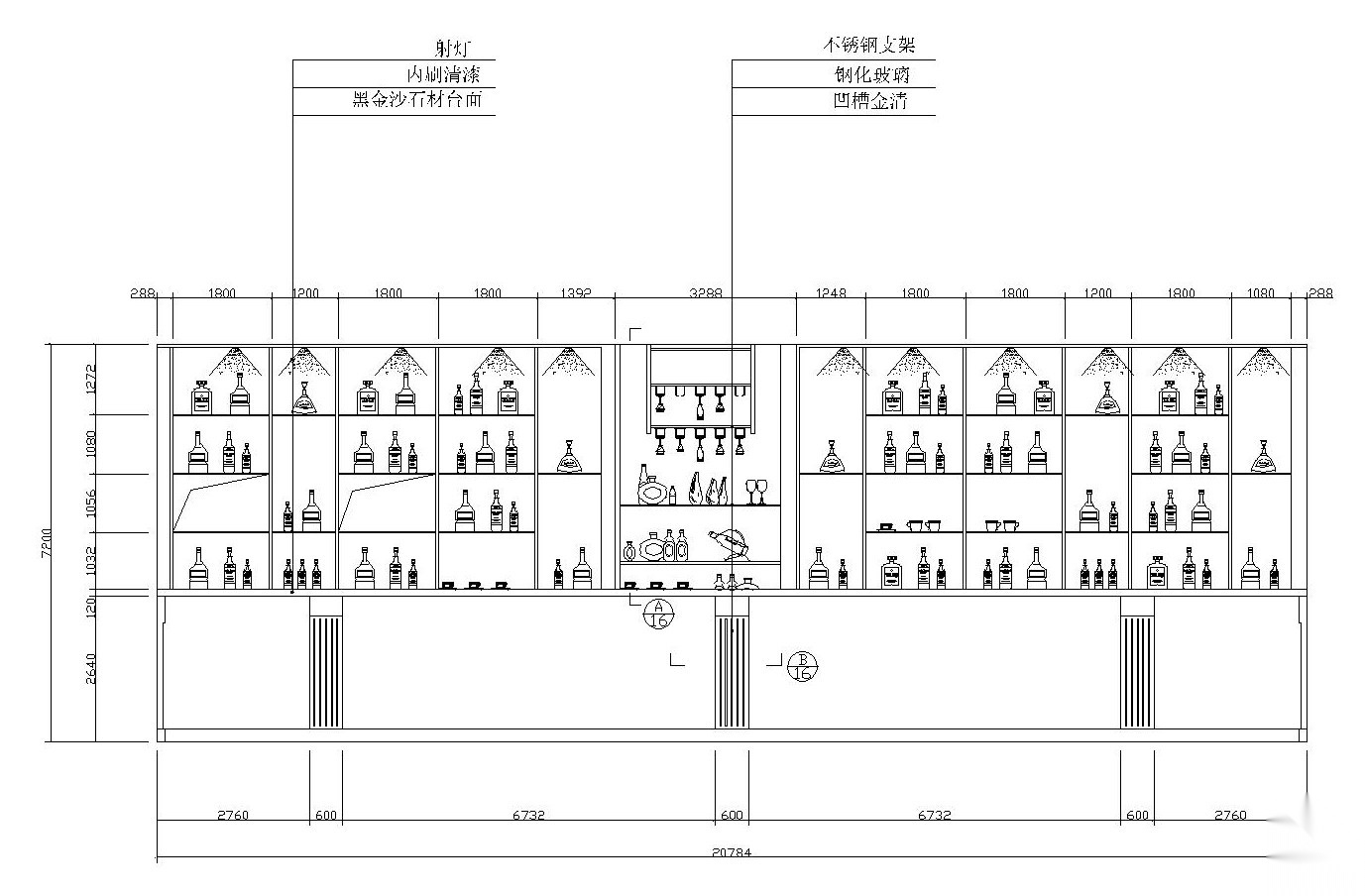 现代极简风格西餐厅装修全套CAD施工图（附效果图）施工图下载【ID:160423120】