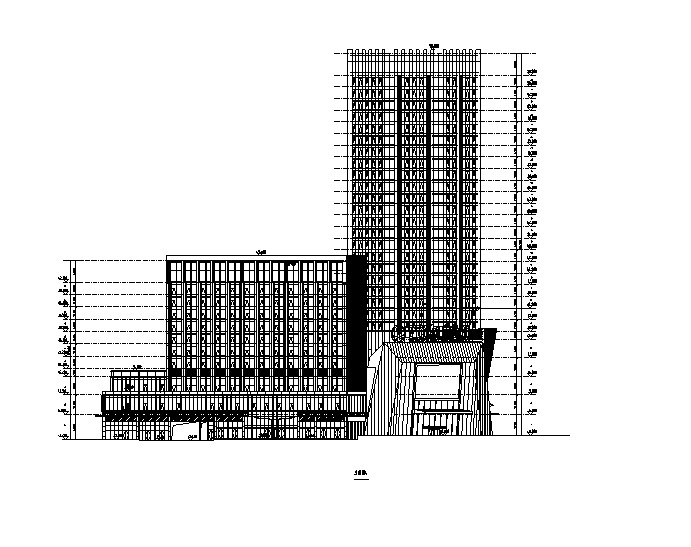 [河北]高层现代风格万达项目建筑施工图（含多个项目）施工图下载【ID:151642124】