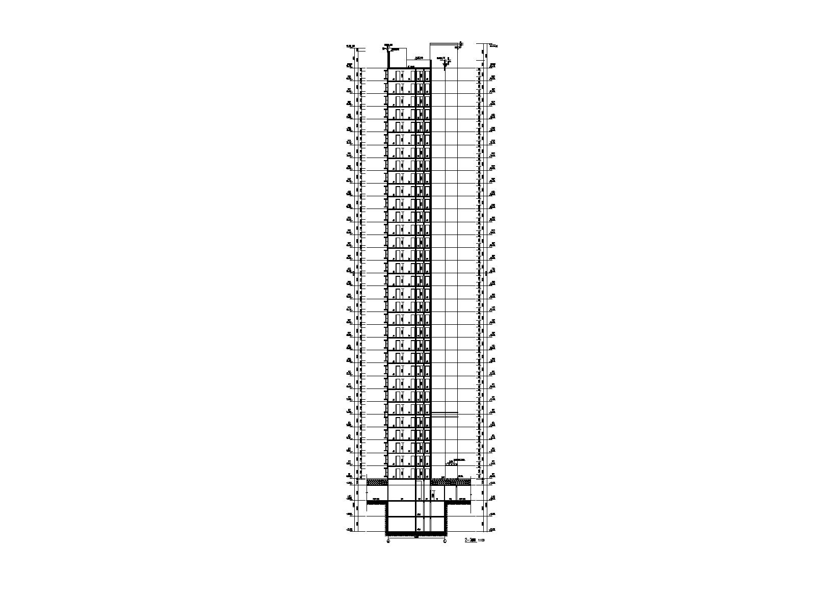 [西安]32层剪力墙结构住宅楼建筑施工图施工图下载【ID:167911149】