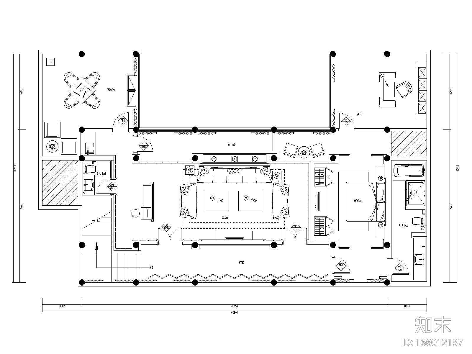 徐州政府驻苏州办事处施工图—金螳螂设计（附效果图+设...cad施工图下载【ID:166012137】