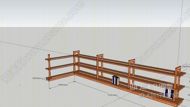 书柜SU模型下载【ID:435176575】