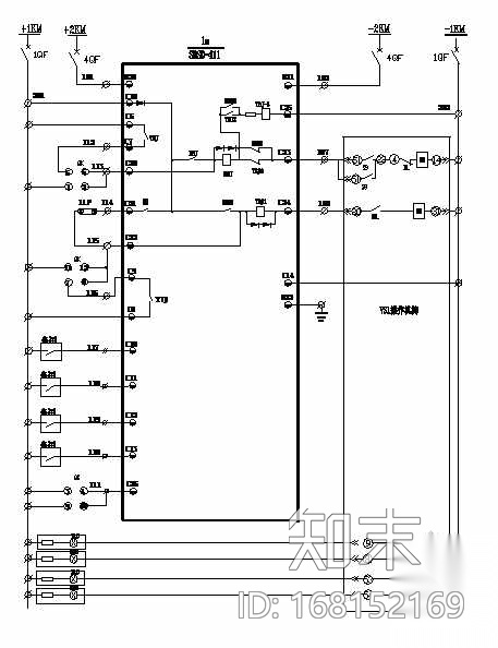 高压电动机保护原理图(手车)cad施工图下载【ID:168152169】