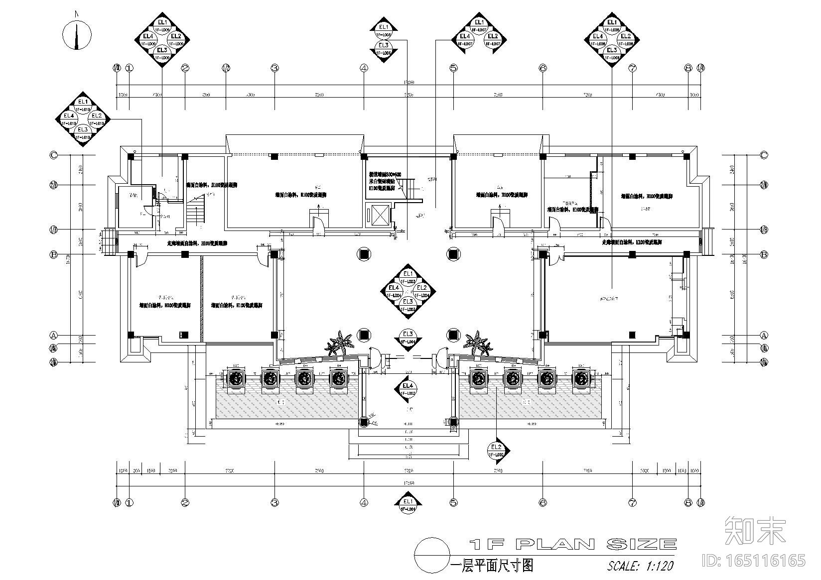 [苏州]澳华集团中式办公楼施工图+效果图cad施工图下载【ID:165116165】