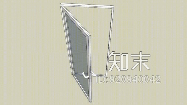 玻璃门窗SU模型下载【ID:920940042】