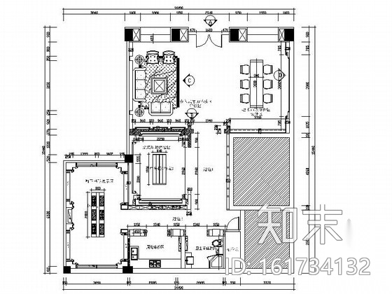 [浙江]某名品吊顶专卖店室内装修施工图（含效果）施工图下载【ID:161734132】