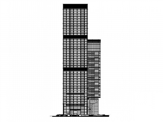 [深圳]某三十九层商业楼建筑施工图（商业、酒店、办公）cad施工图下载【ID:160721164】