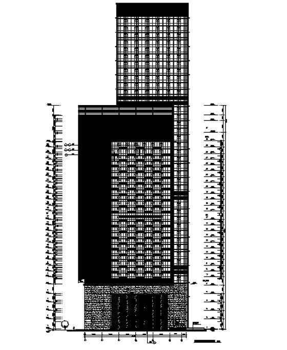 [深圳]某三十九层商业楼建筑施工图（商业、酒店、办公）cad施工图下载【ID:160721164】