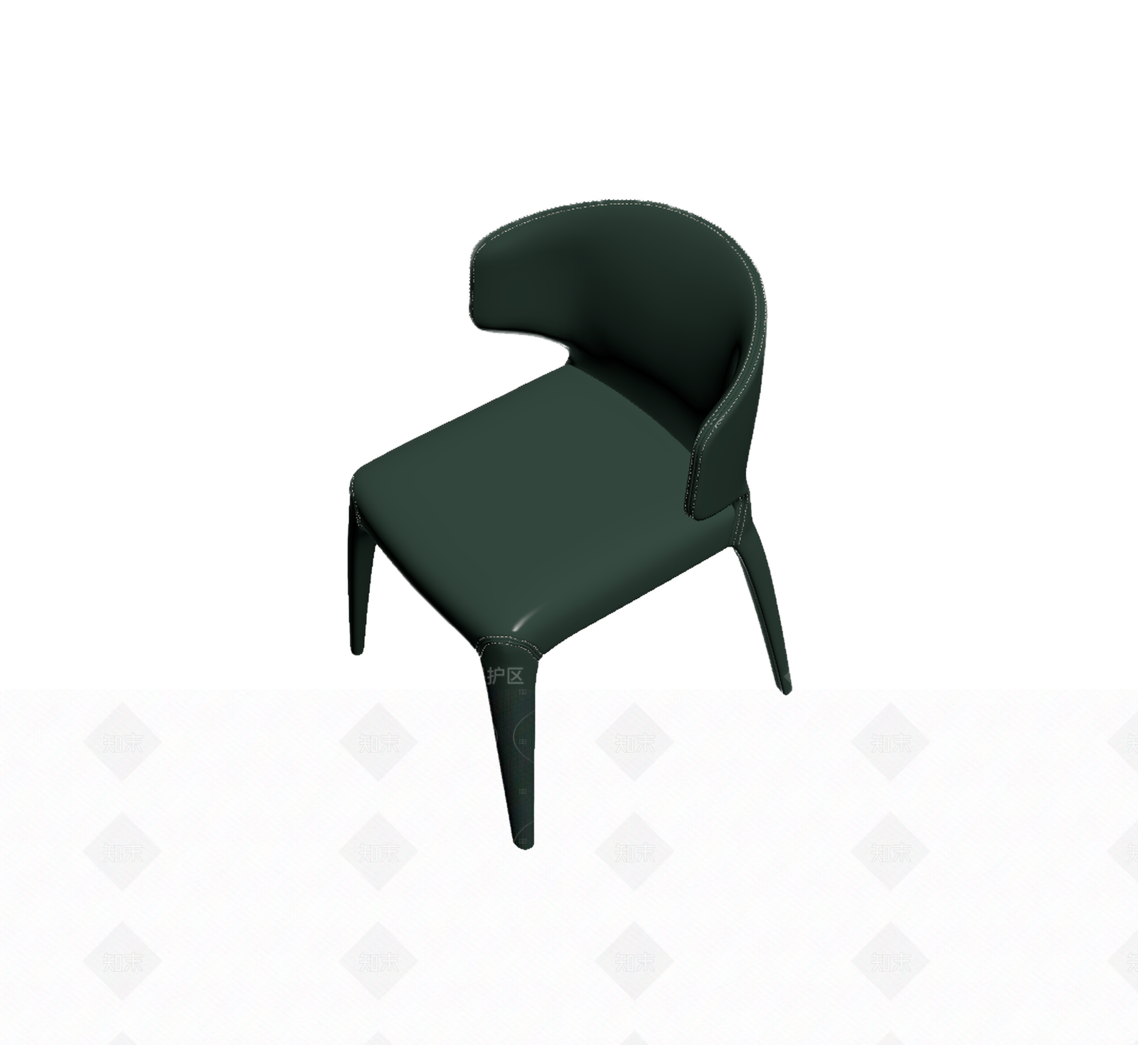 绿色现代风格椅子3D模型下载【ID:1205546352】
