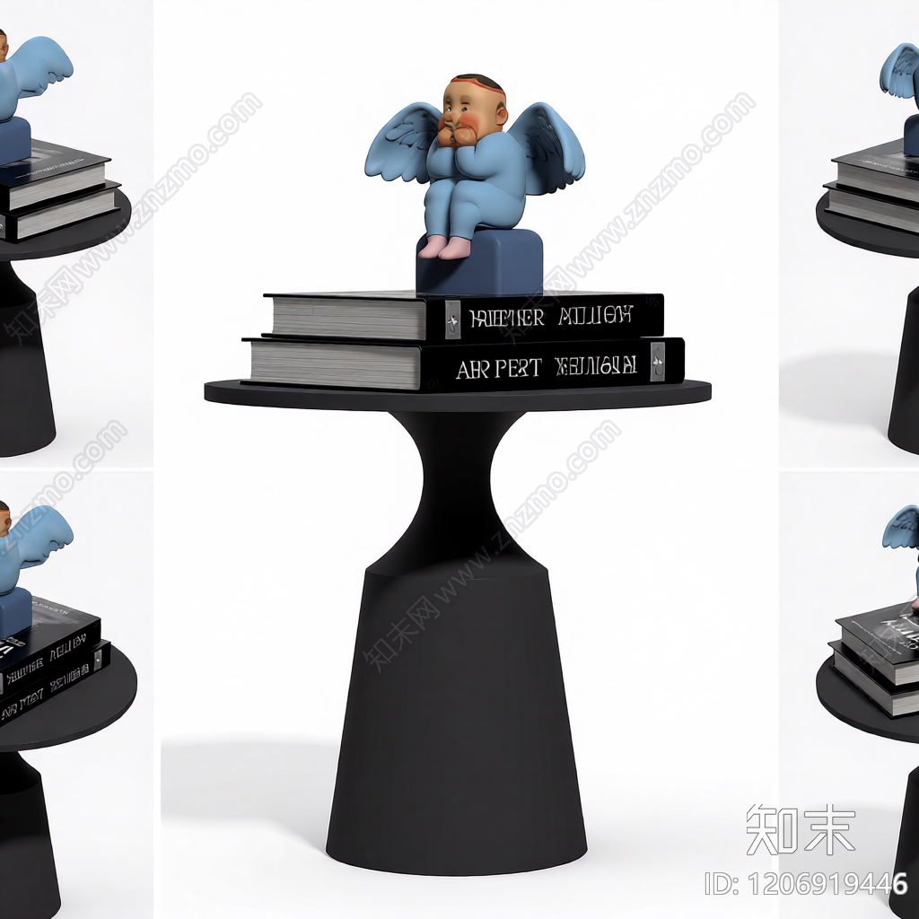 天使雕塑装饰摆件3D模型下载【ID:1206919446】