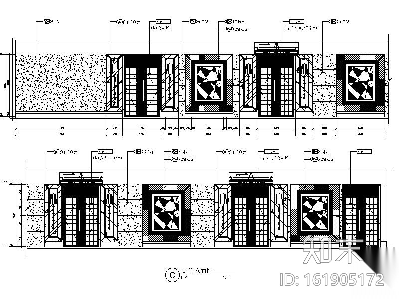 [成都]豪华经典酒店室内酒店装修图（含效果）施工图下载【ID:161905172】