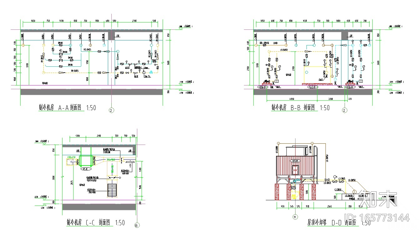 某电影院暖通设计图（含管线综合平面图、大样详图等）施工图下载【ID:165773144】
