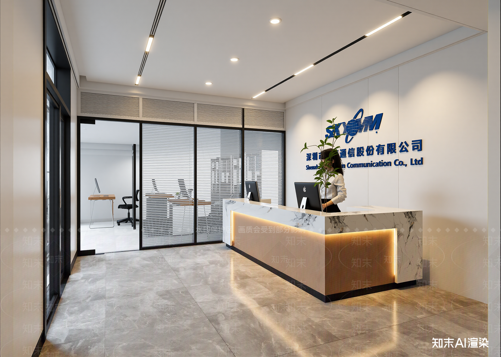 现代接待室3D模型下载【ID:1215016608】