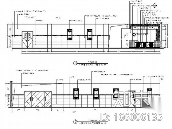 医院急诊科大厅室内装修图cad施工图下载【ID:166006135】