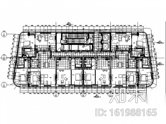 [北京]某酒店标准层公寓装修图施工图下载【ID:161988165】