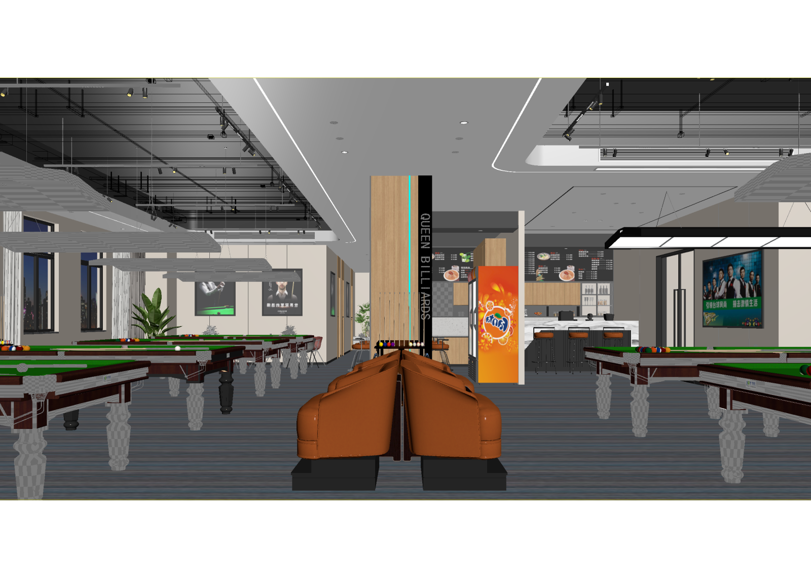台球室3D模型下载【ID:1214587421】