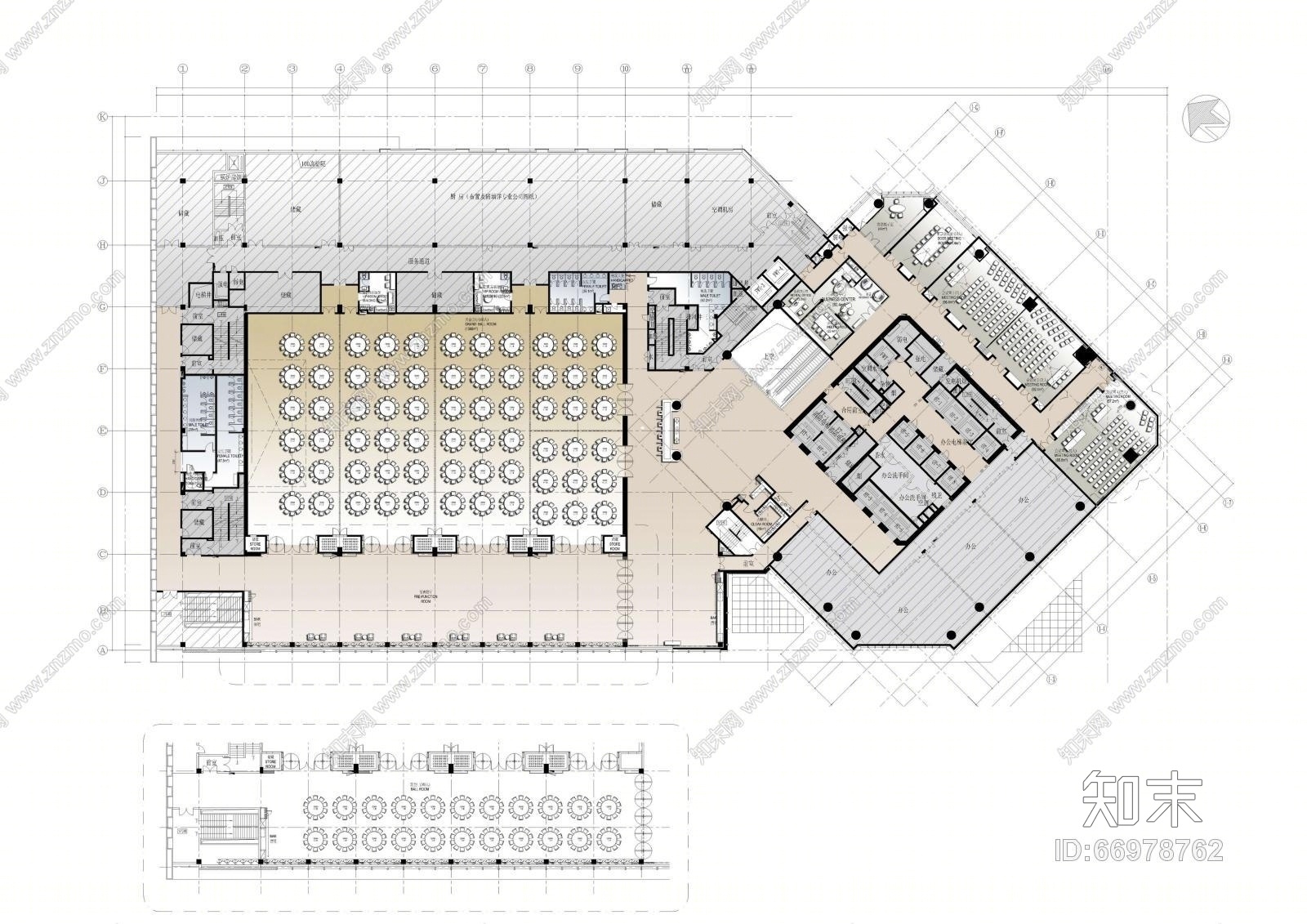 郑中-CCD富力萬麗酒店公共区域施工图效果图(CAD施工图纸)cad施工图下载【ID:66978762】