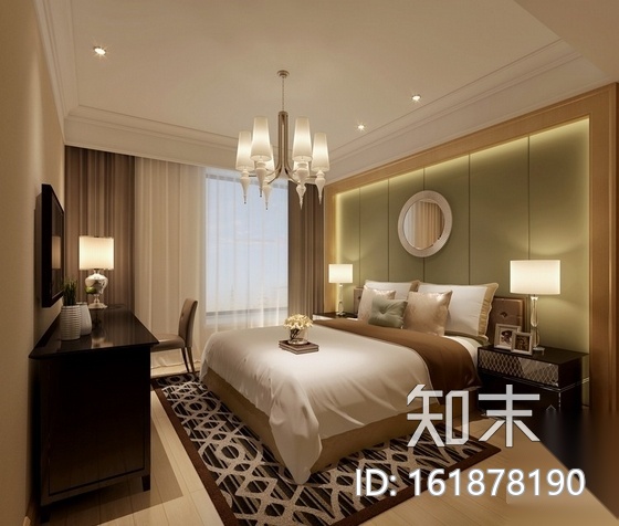 [杭州]现代高档三居室样板房装修图（含效果）cad施工图下载【ID:161878190】