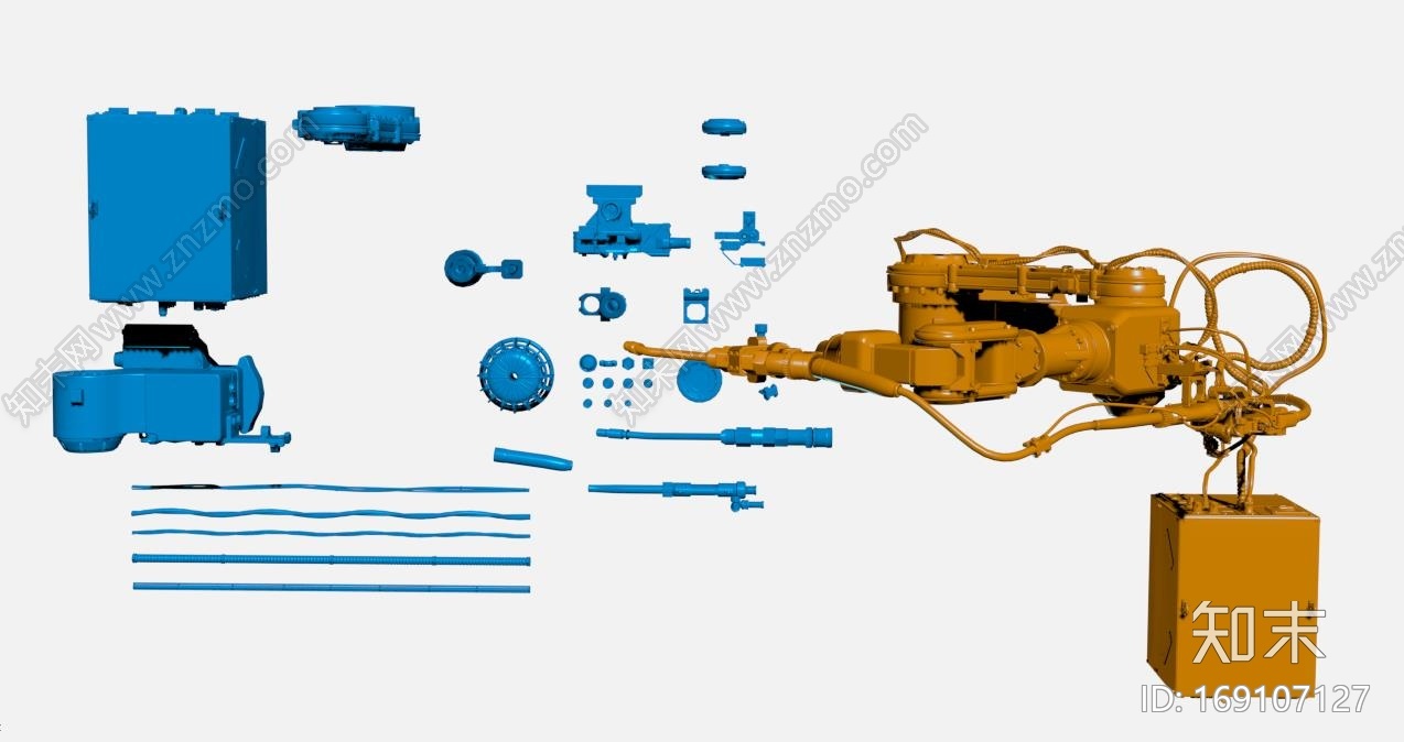 机械自动化机械装置喷射管臂工业设备流水线设备智能化螺丝CG模型下载【ID:169107127】