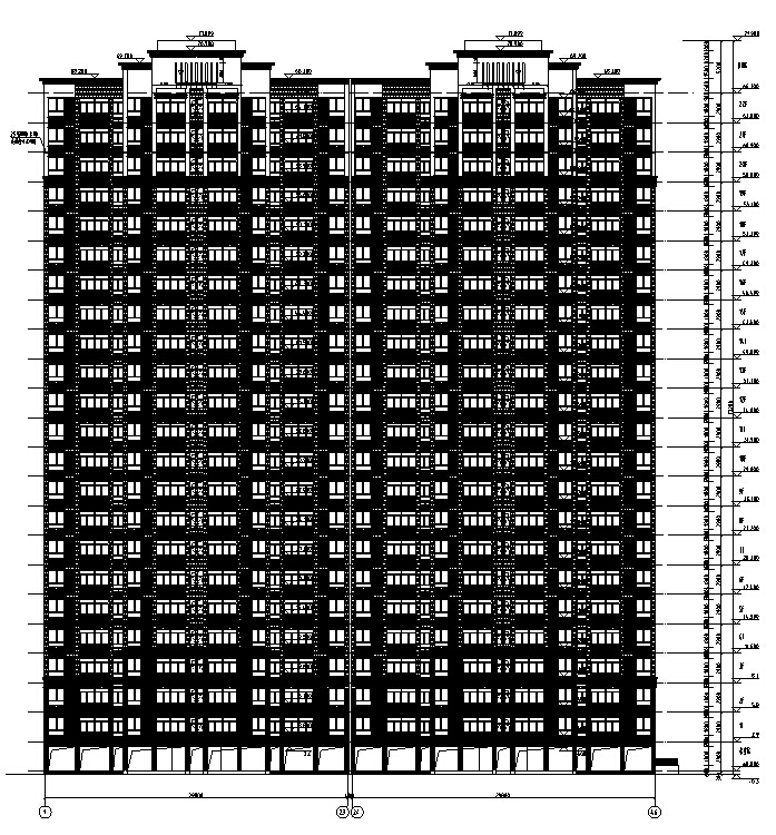 [合肥]高层框架结构住宅及商业建筑施工图（含多栋及水...cad施工图下载【ID:149562191】