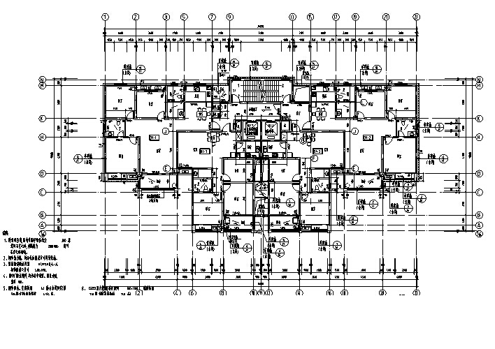 [合肥]高层框架结构住宅及商业建筑施工图（含多栋及水...cad施工图下载【ID:149562191】