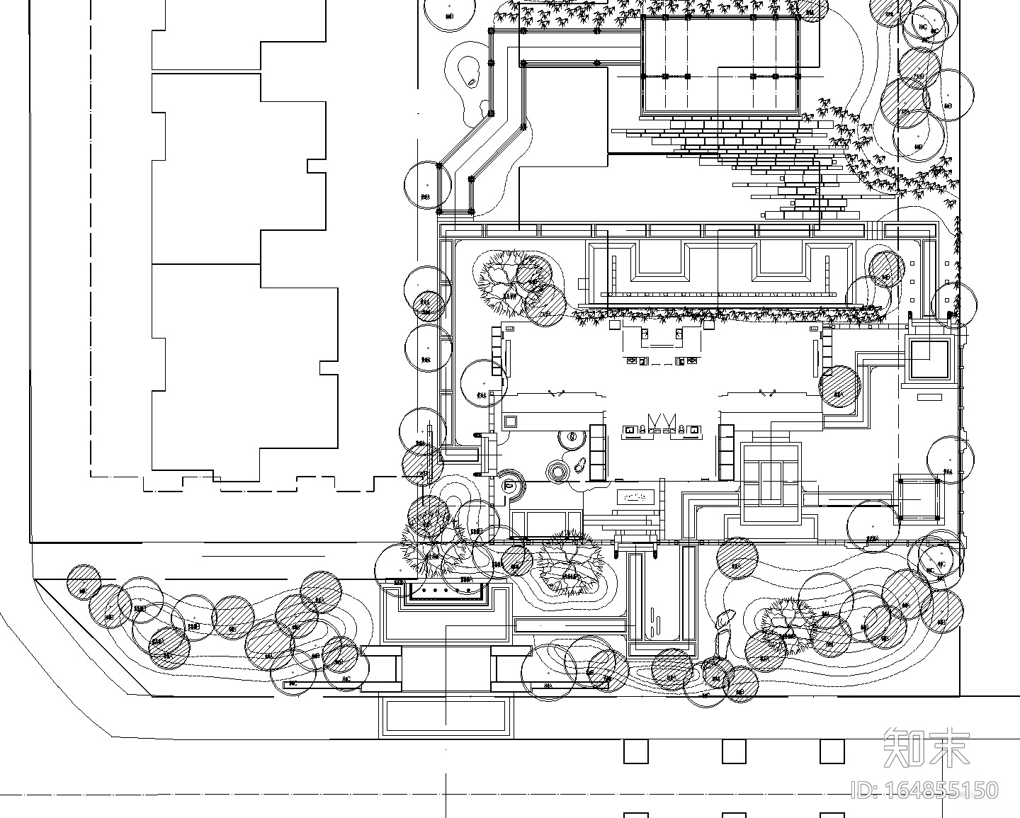 [四川]新中式新亚洲雍锦王府植物CAD施工图施工图下载【ID:164855150】