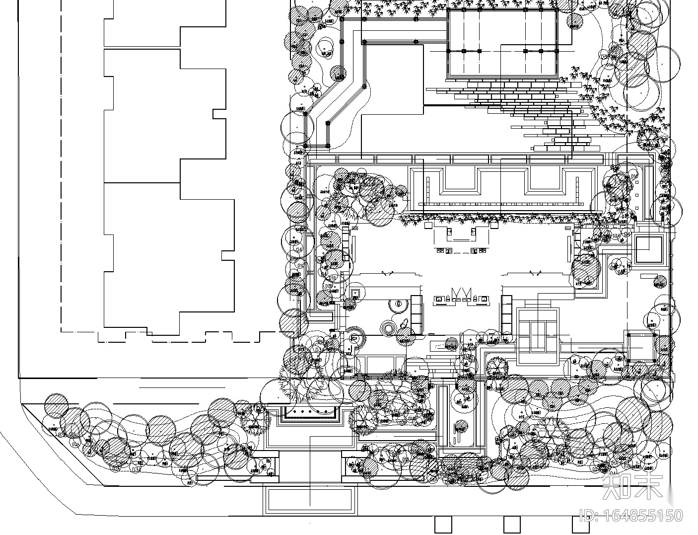 [四川]新中式新亚洲雍锦王府植物CAD施工图施工图下载【ID:164855150】