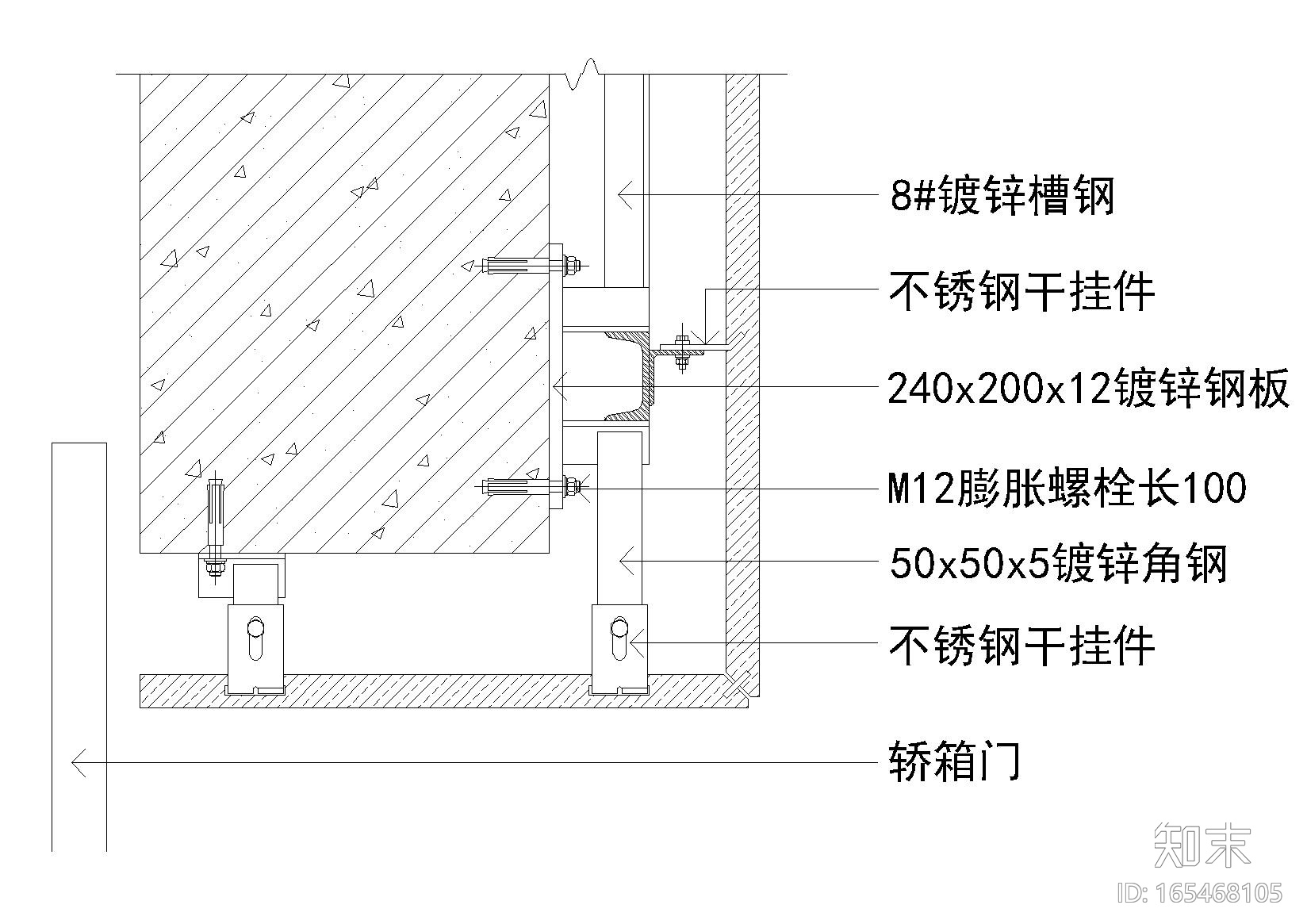 室内14套电梯间节点大样剖面详图cad施工图下载【ID:165468105】