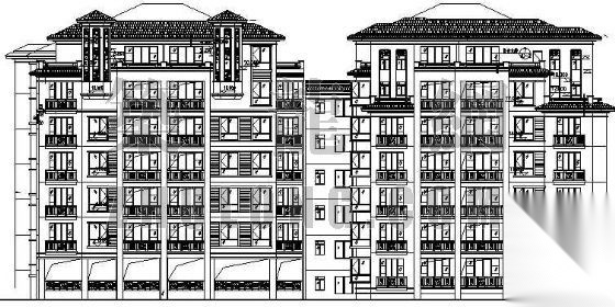 某小康住宅楼建筑施工方案cad施工图下载【ID:149855170】