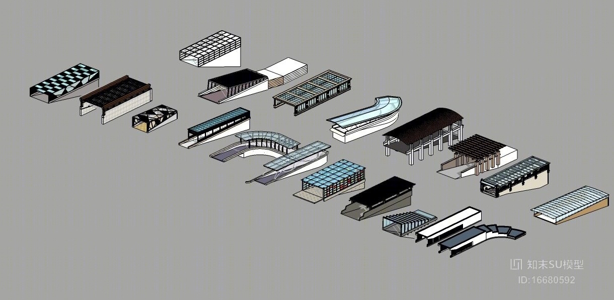 车库入口SU模型下载【ID:16680592】