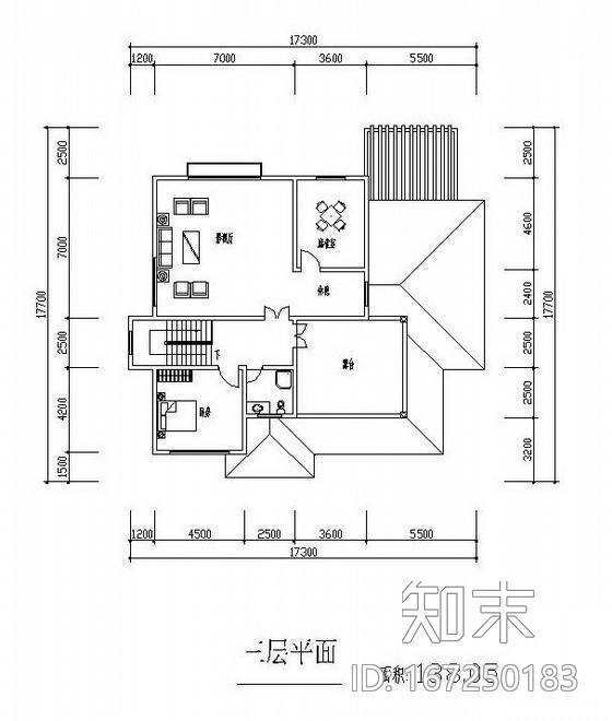 三层独栋别墅户型图(245/161/138)施工图下载【ID:167250183】