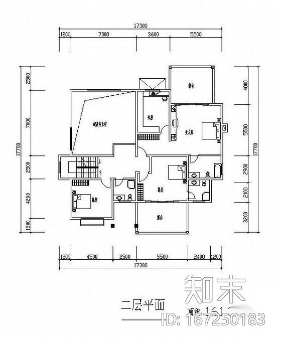 三层独栋别墅户型图(245/161/138)施工图下载【ID:167250183】