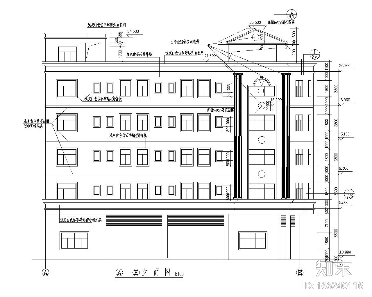 五层职工宿舍cad施工图下载【ID:166240116】