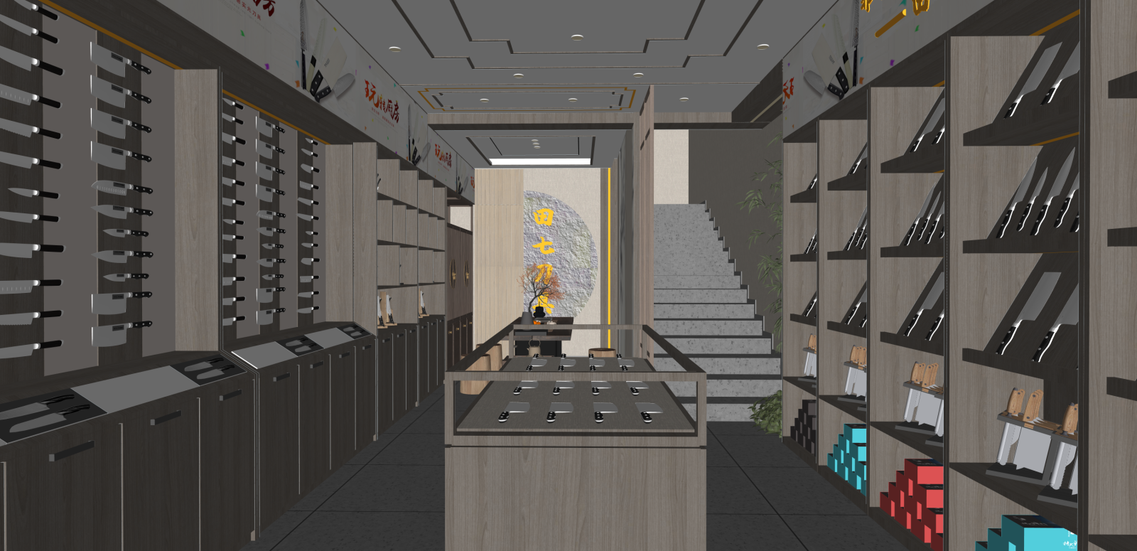 新中式其他店铺SU模型下载【ID:1216046103】