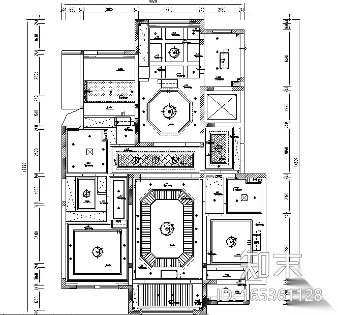 紫金城—180㎡美式轻奢住宅设计施工图及效果图cad施工图下载【ID:165361128】