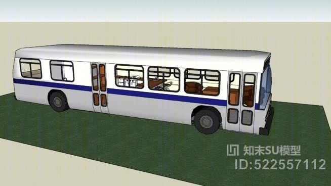 住宅公共汽车SU模型下载【ID:522557112】